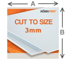 3MM White Foam PVC Cut to size